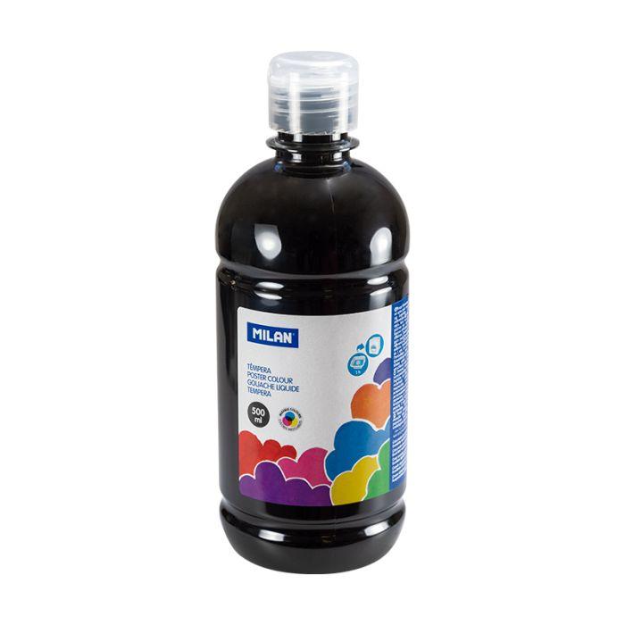 BOTELLA TEMPERA 500ml NEGRO MILAN