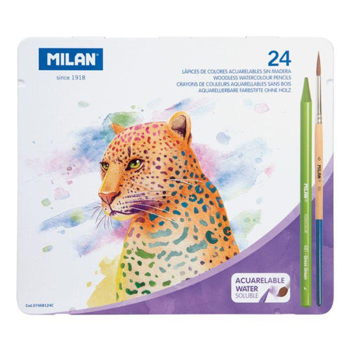 CAJA METALICA TODO COLOR ACUARELABLE X24 MILAN