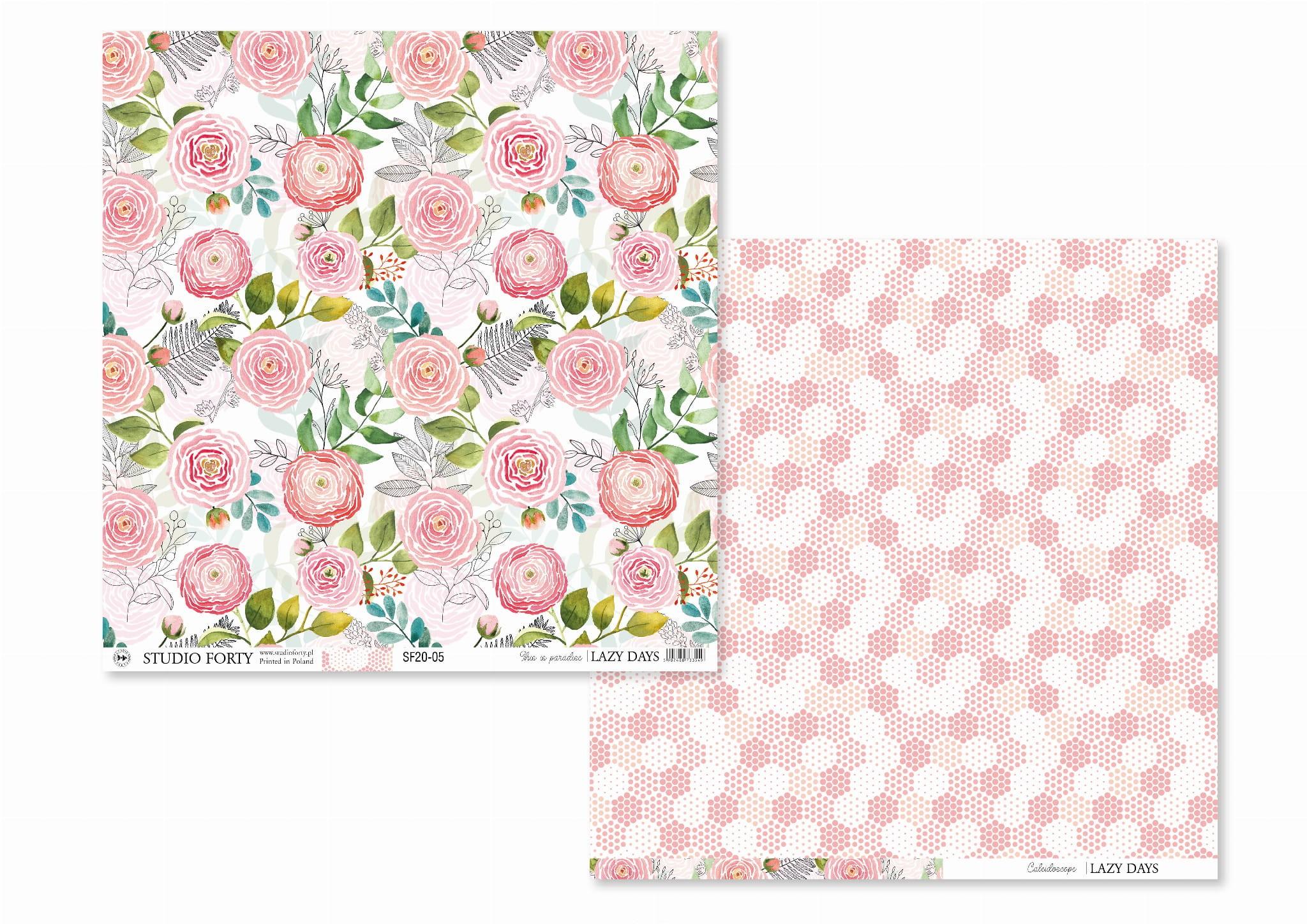 "PAPELES PARA SCRAPBOOKING 12""x12"" LAZY DAYS DE STUDIO FORTY