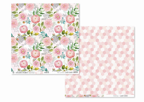 "PAPELES PARA SCRAPBOOKING 12""x12"" LAZY DAYS DE STUDIO FORTY