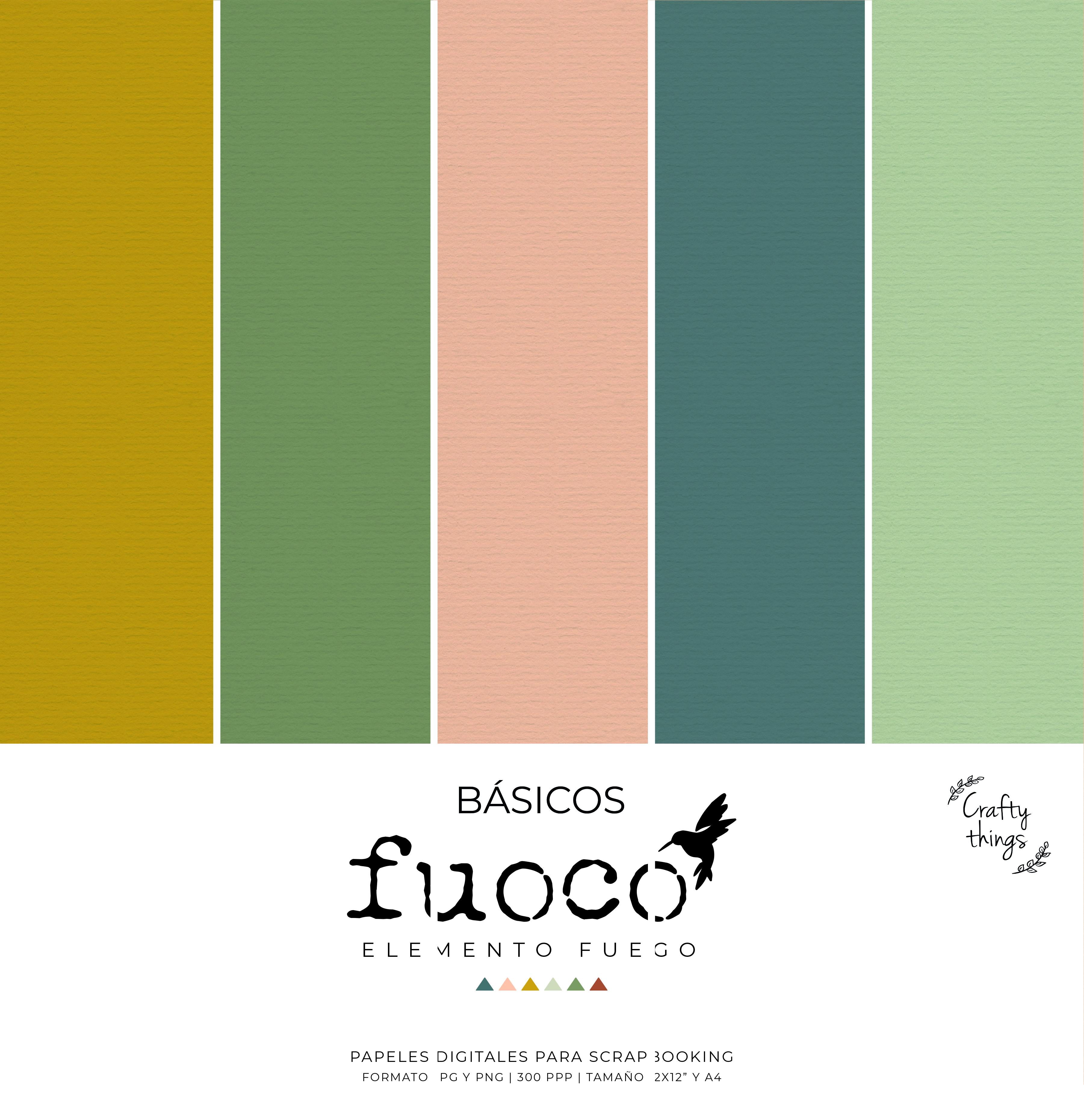 PAPELES PARA SCRAPBOOKING FUOCO BASICOS DE CRAFTY THINGS DECO