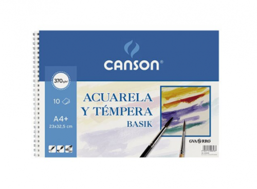 BLOC 10 HOJAS ACUARELA A4+ 370gr. CANSON