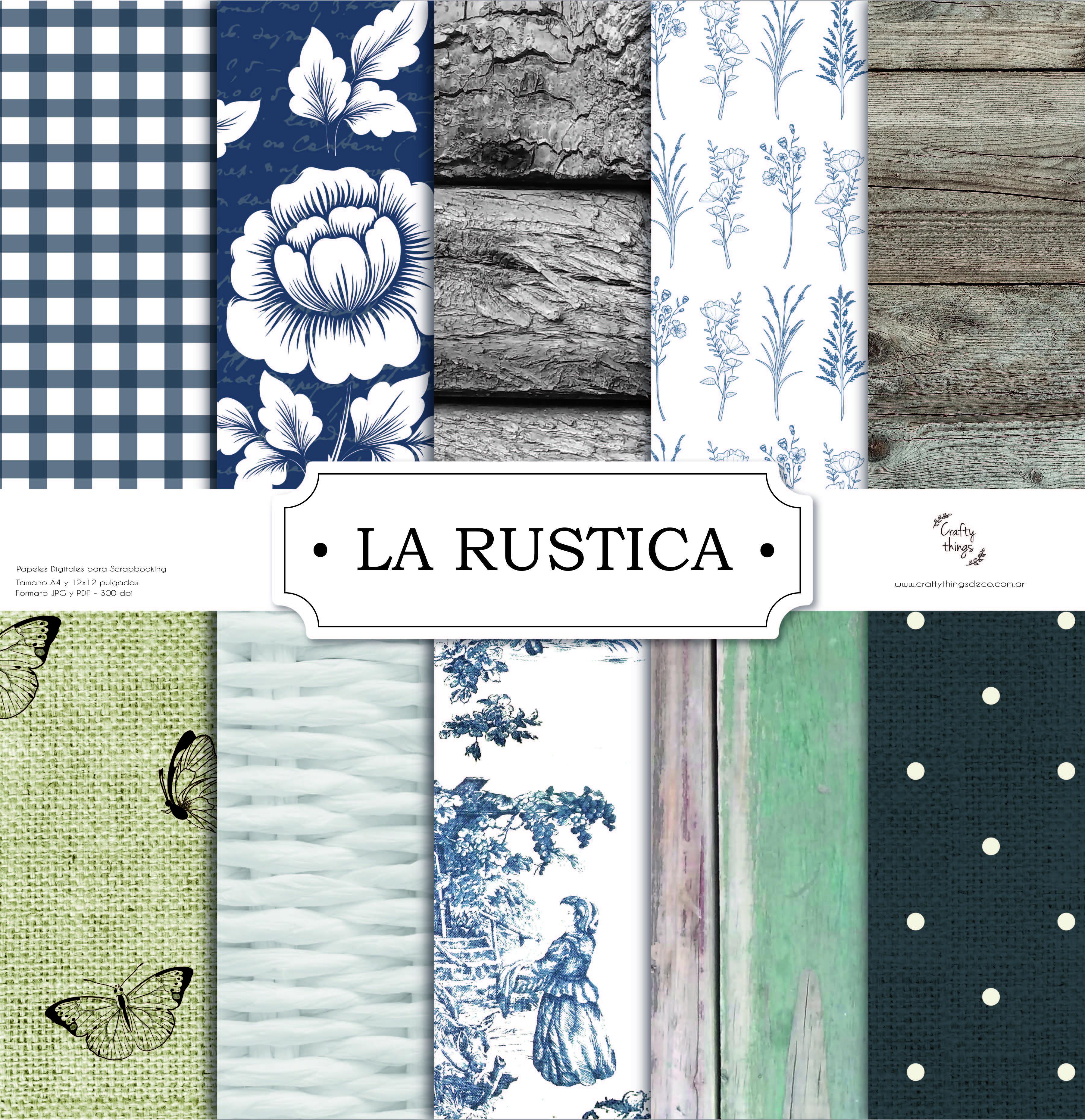 PAPELES PARA SCRAPBOOKING LA RUSTICA DE CRAFTY THINGS DECO