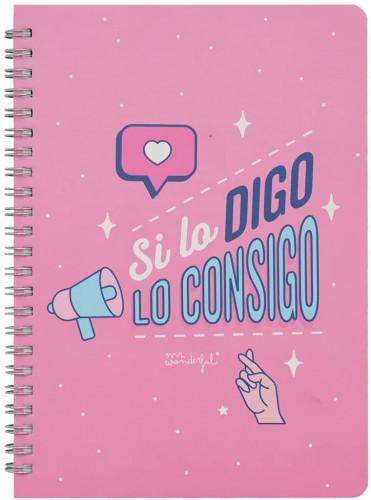 LIBRETA A5 SI LO DIGO LO CONSIGO MR WONDERFUL