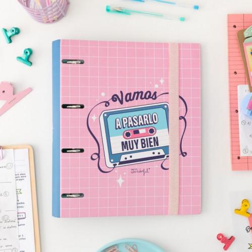 CARPETA CON ANILLAS A4 VAMOS A PASARLA BIEN MR WONDERFUL