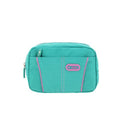ESTUCHE MODELO EATFIT DOS BOLSILLOS VERDE/GOMAS ROSAS TOTTO