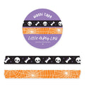 Set de cintas adhesivas Slim Skulls and Spiderweb (negro y naranja)