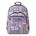 MOCHILA ESCOLAR MORADO CIBER - CRAYOLES TOTTO