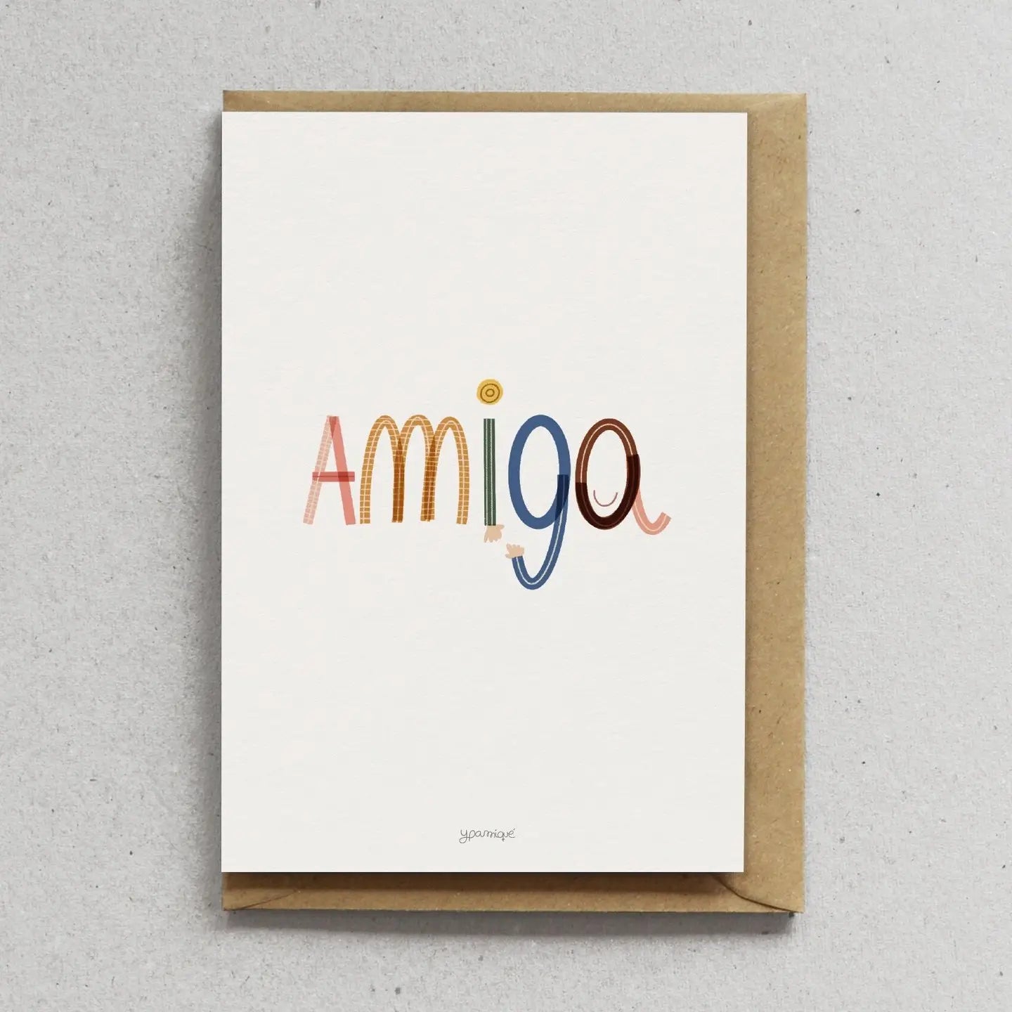 Tarjeta Con Sobre - Amiga