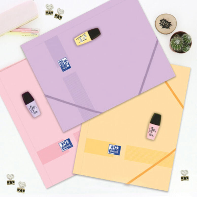 Carpeta A4+ T. Plastico Colores Pastel OXFORD
