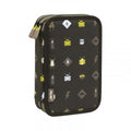 PLUMIER 2 PISOS CON CONTENIDO BE ATOMIC NEGRO MILAN