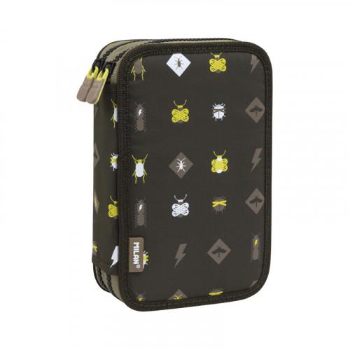 PLUMIER 2 PISOS CON CONTENIDO BE ATOMIC NEGRO MILAN