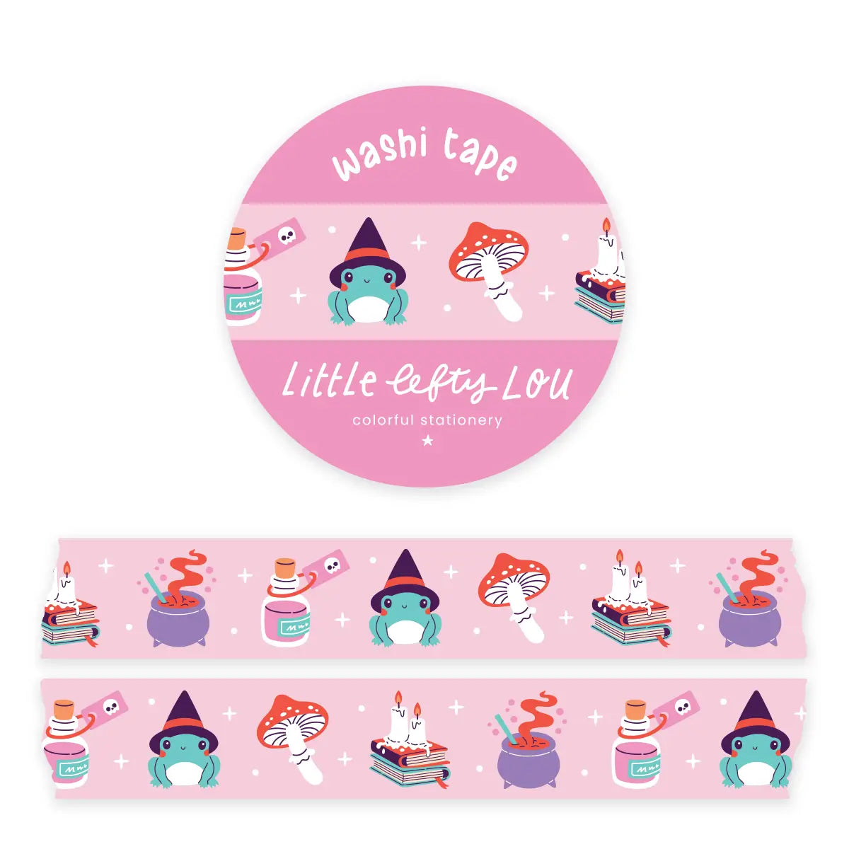 Cinta adhesiva Witchy Frog Pastel