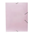 Carpeta Campus Univeristy A4+ Goma y Solapas Cartón Brillo Rosa Claro