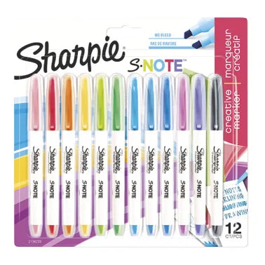 Sharpie S Note Blister 12 ud. surtidas