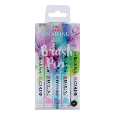 Rotuladores Ecoline Brush Talens Colores Pastel 5 unid