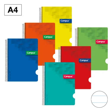 BLOC CAMPUS A4 TAPA PLASTICO 80h.  RAYADO HORIZONTAL