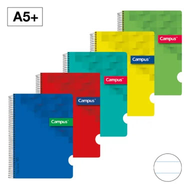 Bloc Espiral Campus A5+ Tapa Plástico 80 Hojas 90g Rayado