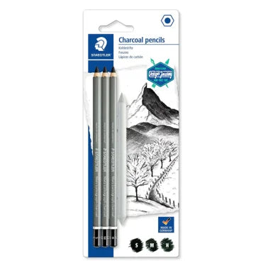 Lápiz de Carboncillo Staedtler Mars Lumograph 100C Blíster /3 ud.
