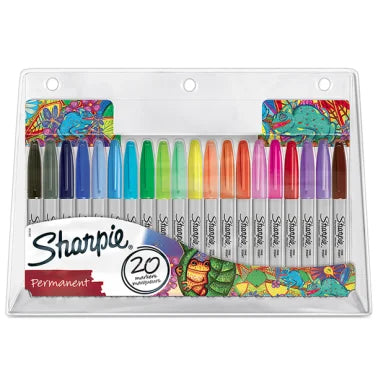 Rotuladores Permanentes Sharpie Punta Fina Blister 20 colores
