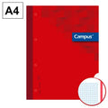 Bloc Encolado de Recambios Campus A4 80 Hojas 90g Cuadrícula 5 mm Banda Rojo