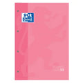 Recambio Archivador Oxford A4 80 Hojas Cuadrícula 5 mm Banda Rosa Chicle