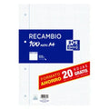 Recambio Oxford A4 80+20 Hojas Cuadrícula 4 mm