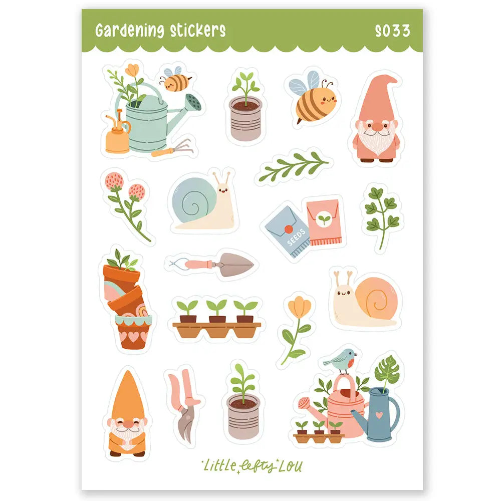 Pegatinas impermeables para jardinería