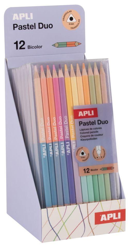 BLISTER DE 12 LAPICES BICOLORES PASTEL