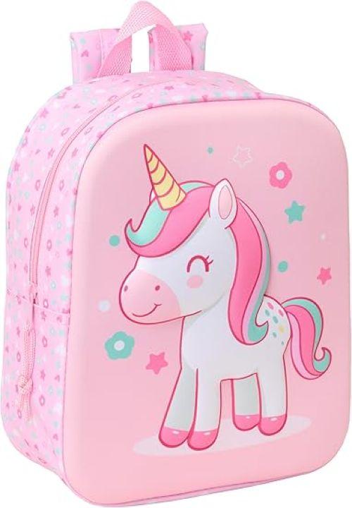 MOCHILA GUARDERIA 3D SAFTA UNICORN 3D 22x27x10cm