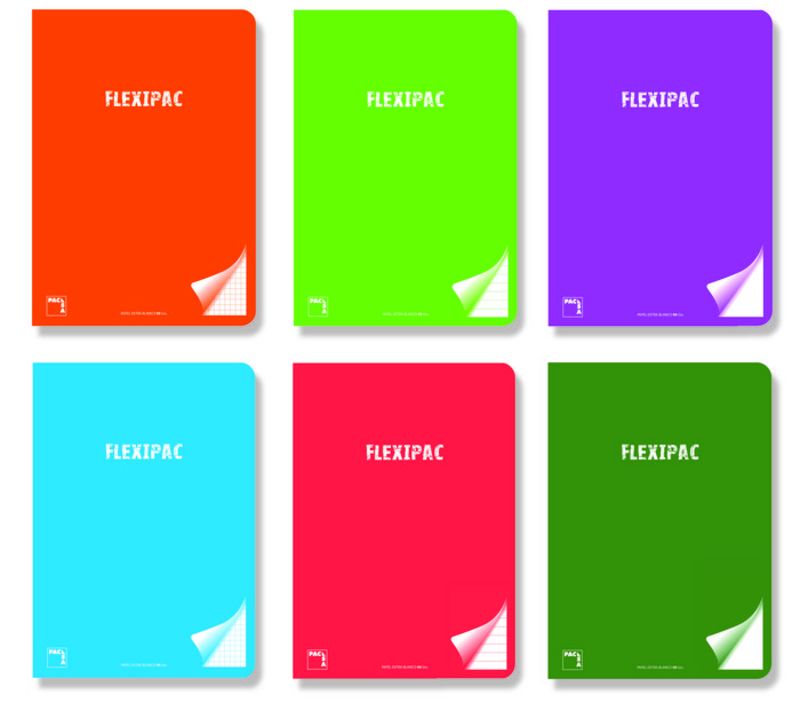 Libreta Flexipac A4 48H Cuadro 5X5 90Gr Surtido