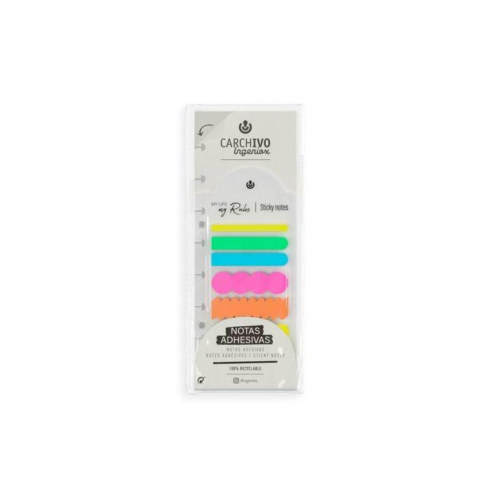 NOTAS ADHESIVAS INGENIOX SHAPES COLORES NEON