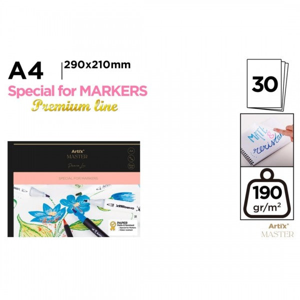 Bloc Artix Master A4 190gr.