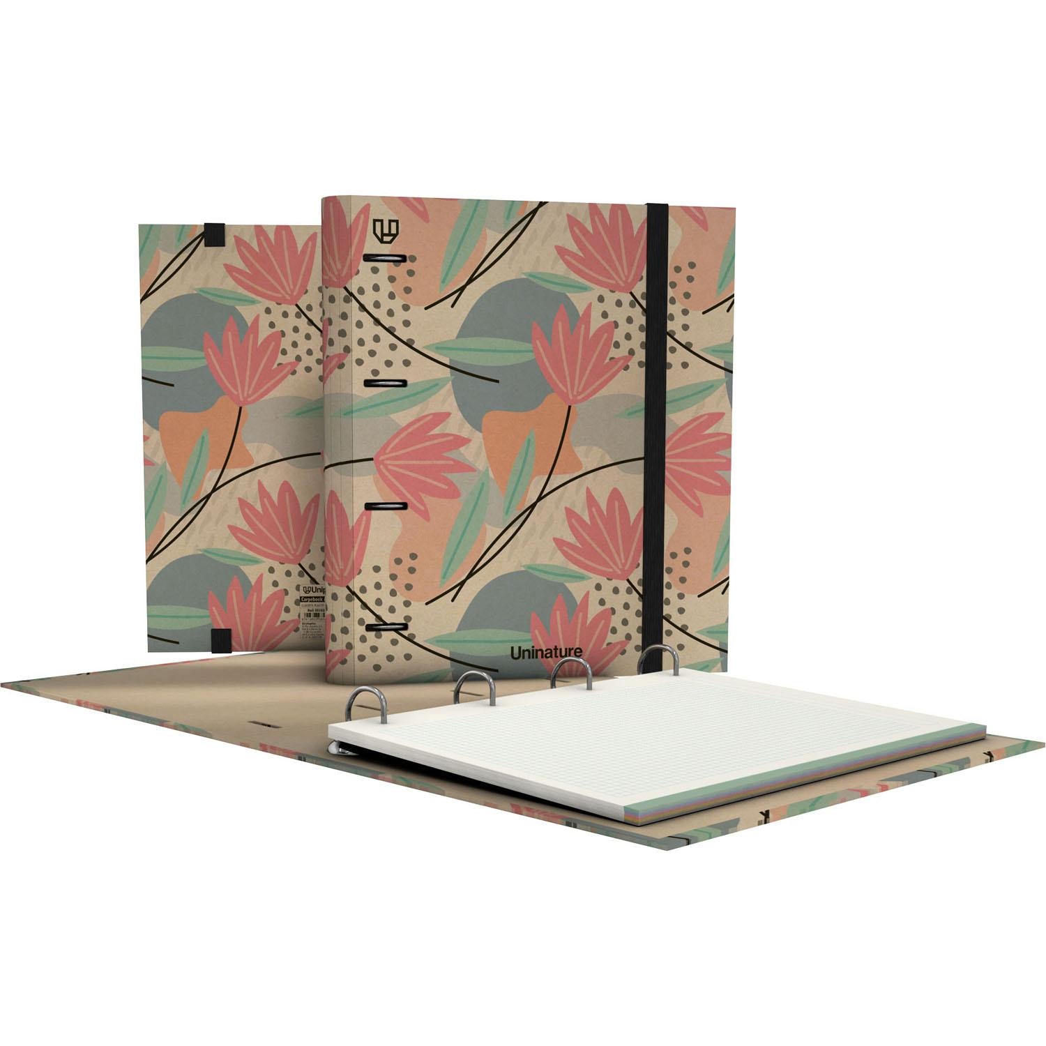 CARPEBOOK A4 FORRADO UNINATURE FLORESS GRAFOPLAS