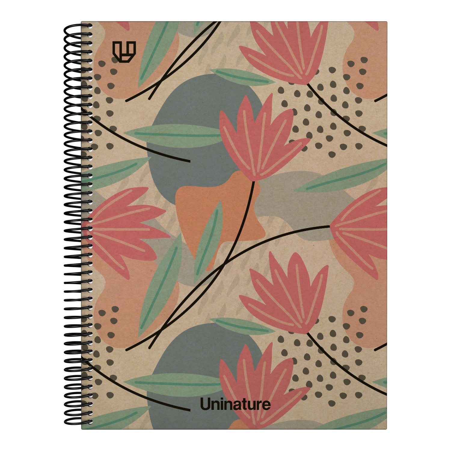 Cuaderno Tapa Dura A4 80H 4x4mm UniNature