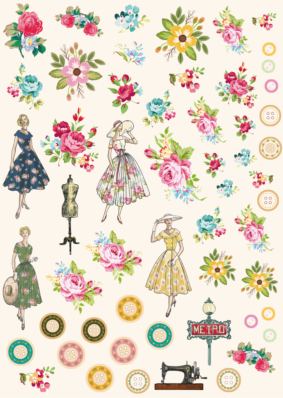 "DIE CUTS ILUSTRACIONES SAVOIR FAIRE DE VINTAGE ODISSEY