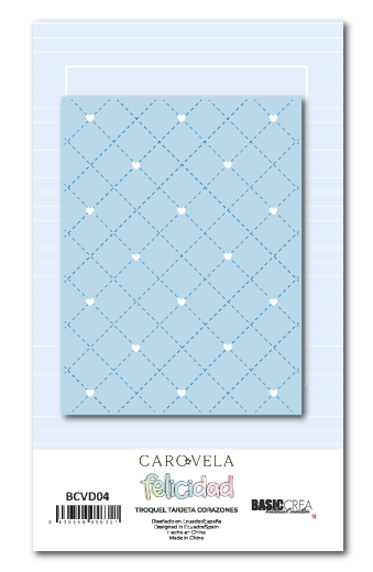 "TROQUEL FONDO CORAZONES FELICIDAD CARO VELA