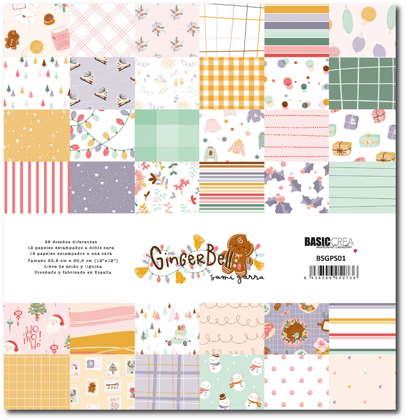 BLOCK DE PAPELES DE SCRAPBOOKING GINGER BELL