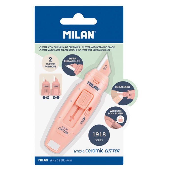 CUTTER CON CUCHILLA DE CERAMICA ROSA MILAN