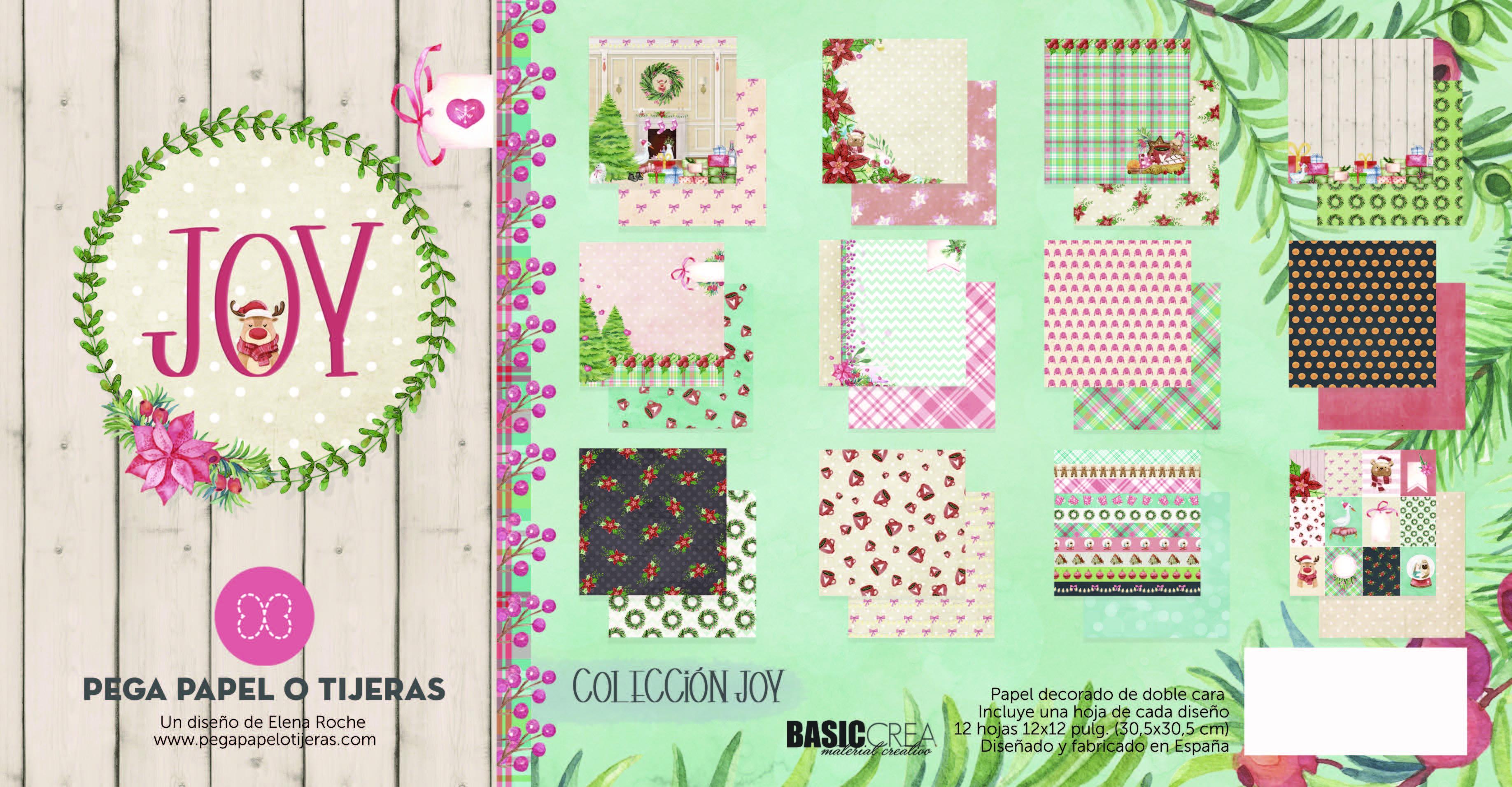 "PAPELES PARA SCRAPBOOKING JOY DE PEGA PAPEL O TIJERAS