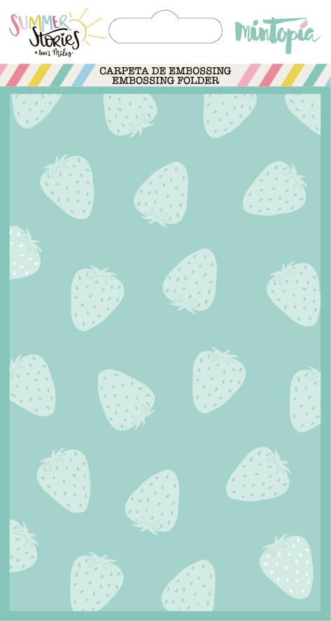 CARPETA DE EMBOSSING FRESAS SUMMER STORIES DE MINTOPIA