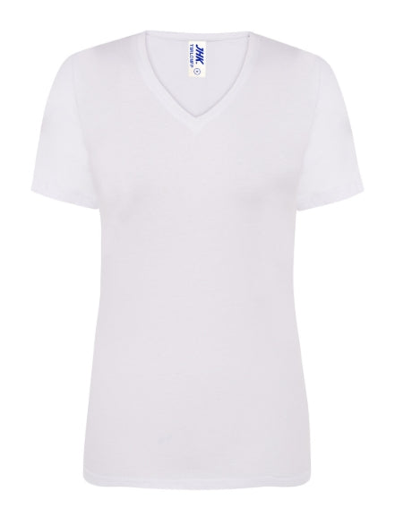 CAMISETA ESCOTE V BLANCA PARA PERSONALIZAR UNISEX (Copia)