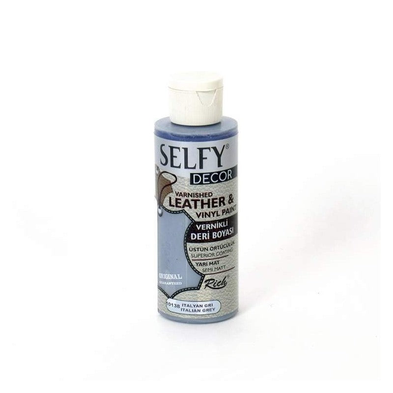 PINT. SELFY DECOR LEATHER (cuero) RICH 120cc. 10122 WHITE