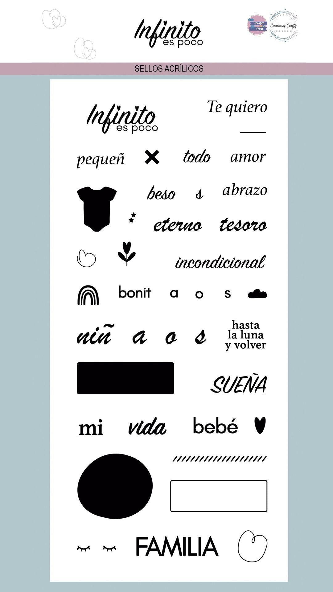 SELLOS INFINITO ES POCO CREACIONES CRAFTY