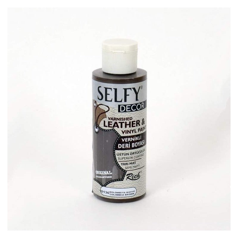 PINT. SELFY DECOR LEATHER (cuero) RICH 120cc. 10122 WHITE