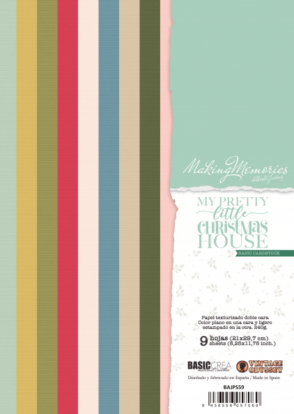 PAPER PAD BASICOS TEXTURIZADOS MY PRETTY LITTLE CHRISTMAS HOUSE