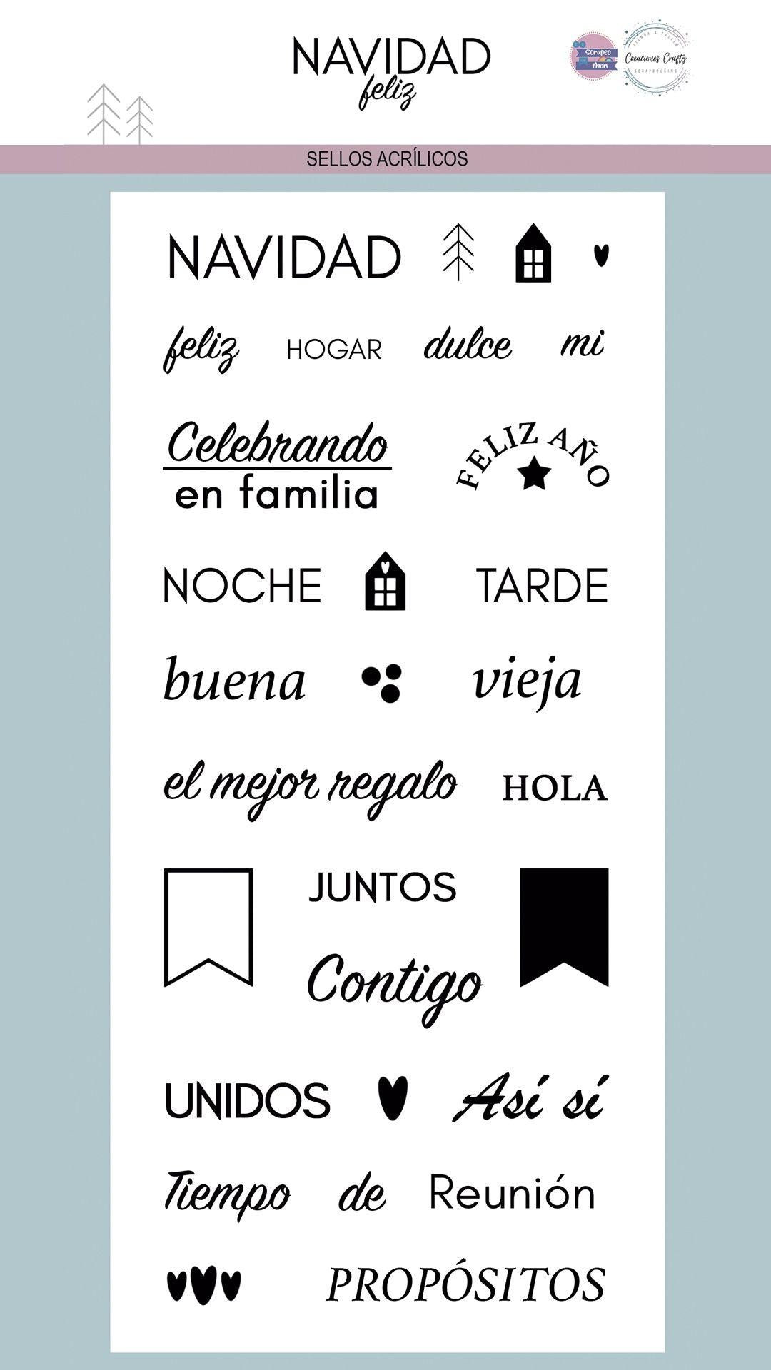SELLO NAVIDAD FELIZ CREACIONES CRAFTY