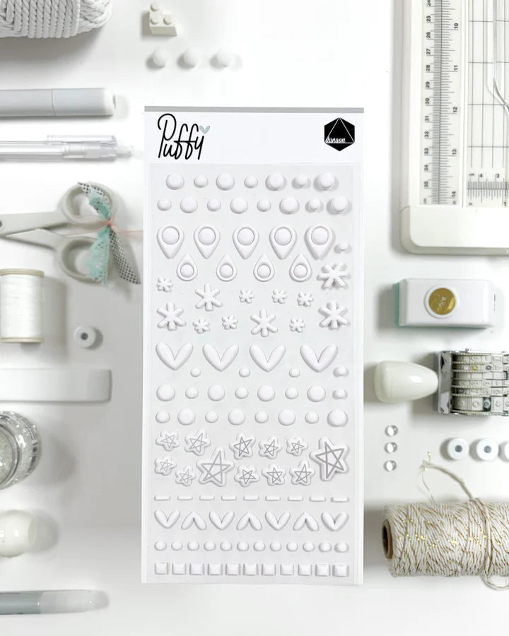 ADHESIVOS PUFFY BLANCOS BASICS DUNAON