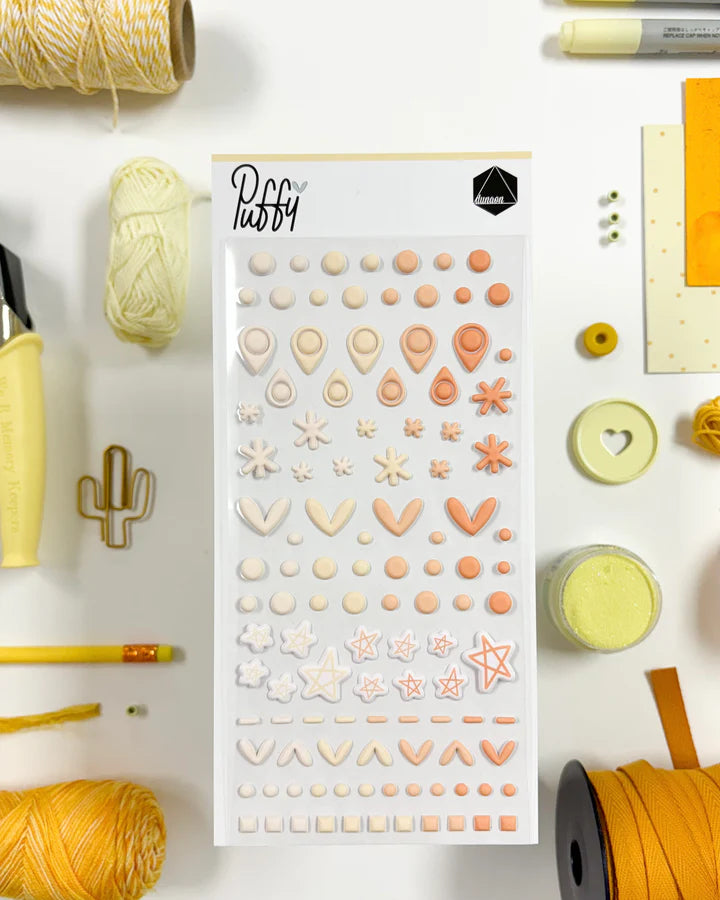 ADHESIVOS PUFFY AMARILLA BASICS DUNAON