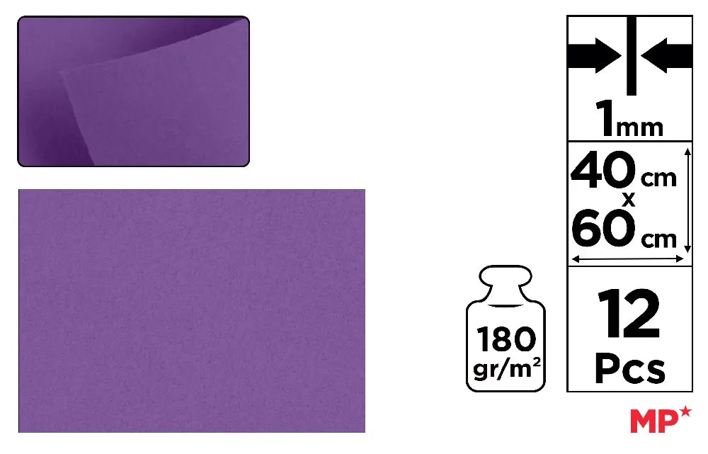 FIELTRO 40 x 60 cm COLOR VIOLETA
